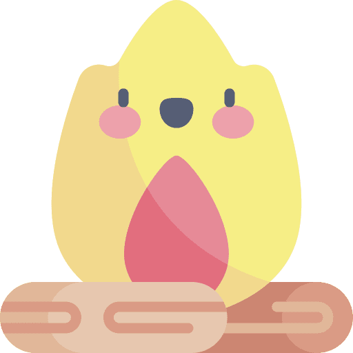 Bonfire trunk flame wood icon
