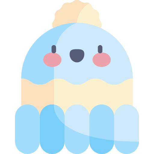 Knit hat winter clothes pompom wool hat icon