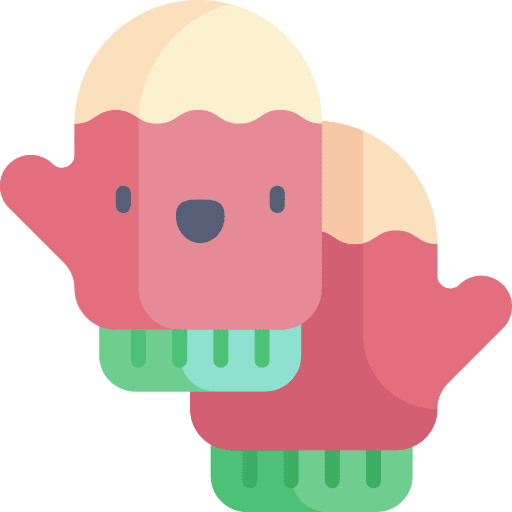 Mitten warm protection mitten icon