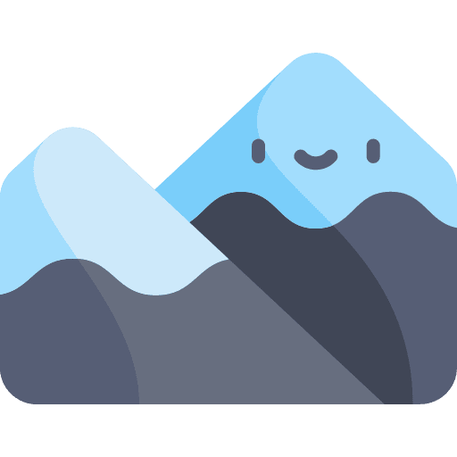 Mountain winter landscape altitude icon