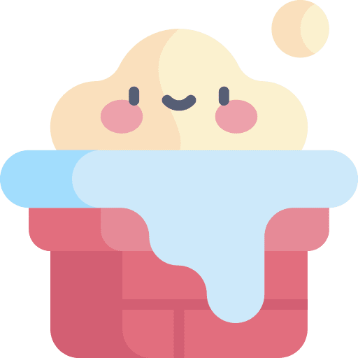 Chimney top weather snow bricks icon