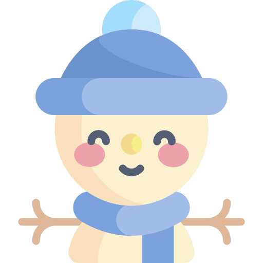 Snowman hat snow scarf icon