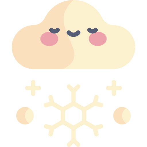 Snowy cloud winter snowy icon