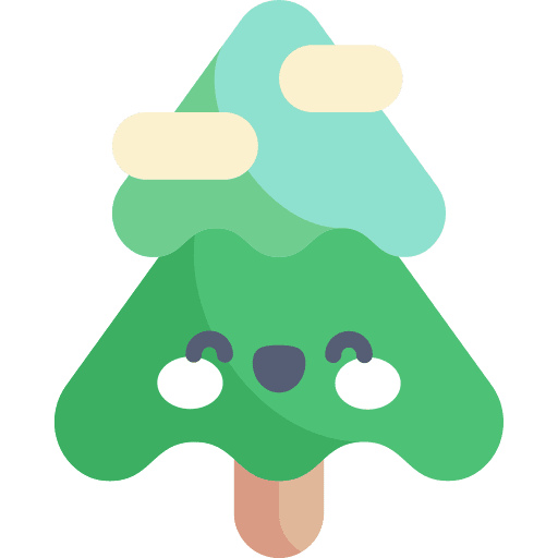 Tree nature winter snow icon