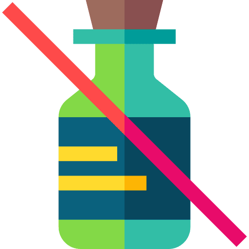 No alcohol no drink food and restaurant forbidden icon