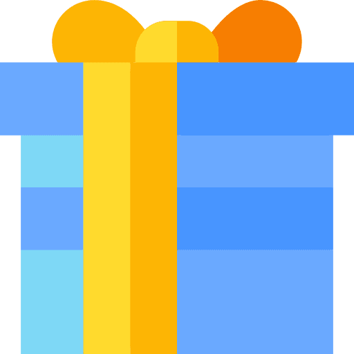 Gift box birthday and party package present icon