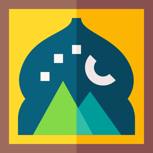 Isha mountains night window icon