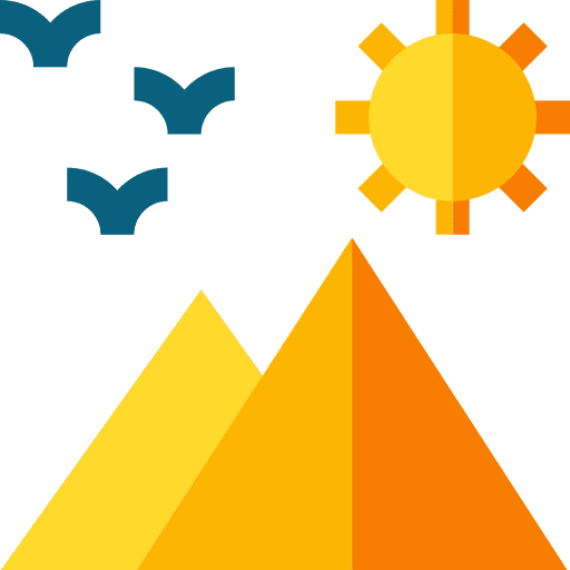 Pyramid desert pyramid sand icon