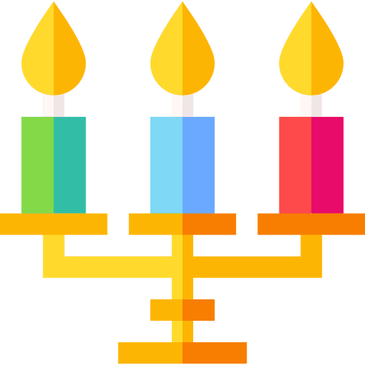 Candle candelabra decoration fire icon