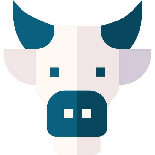 Cow milk cow farming and gardening icon