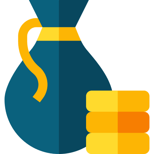 Zakat currency money bag business and finance icon