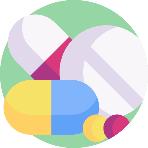 Drugs pharmacy tablet capsule icon