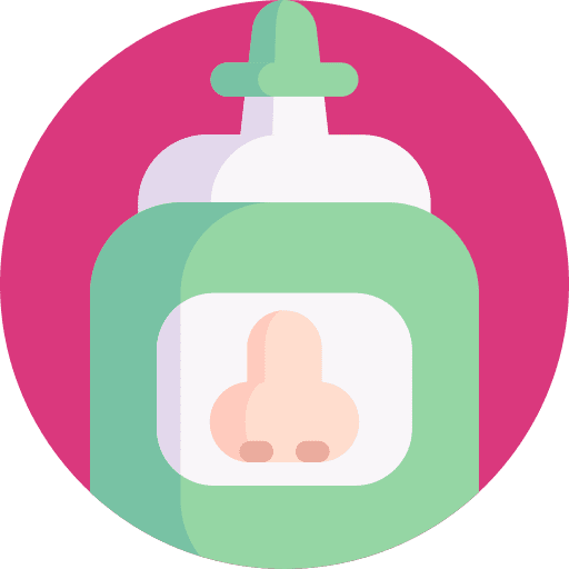 Nasal drops allergy medicine healthcare and medical icon