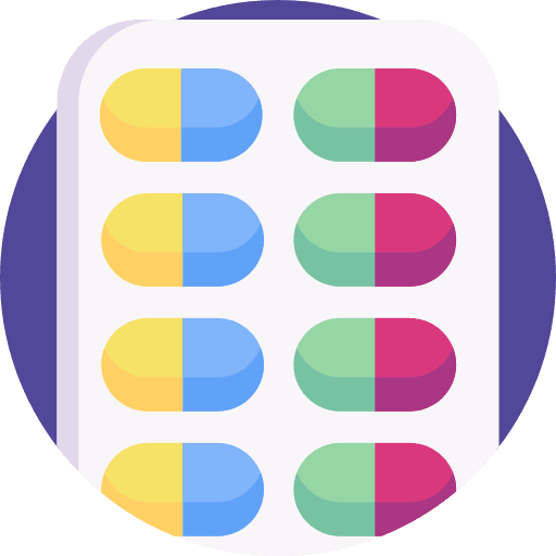 Pills tablet capsule blister icon