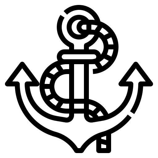 Anchor ocean anchor boat icon