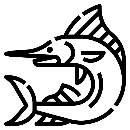 Marlin ocean fish marine icon