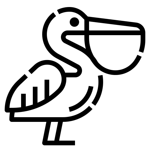 Pelican aquatic animals ocean icon