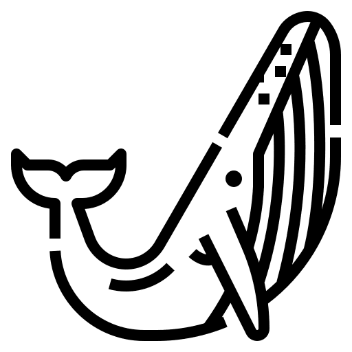 Whale animals aquatic marine icon