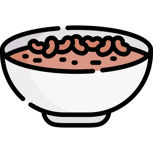 Red bean soup asian food and restaurant bowl icon