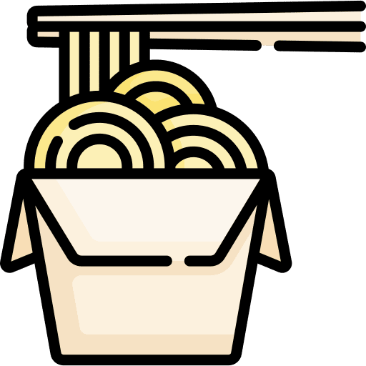 Noodles chopsticks box japanese icon