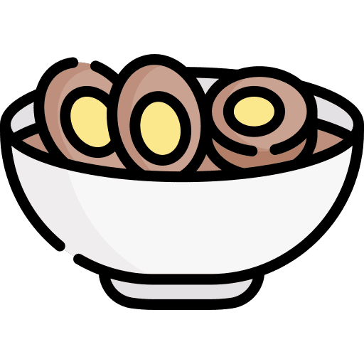 Soy eggs food and restaurant organic food icon