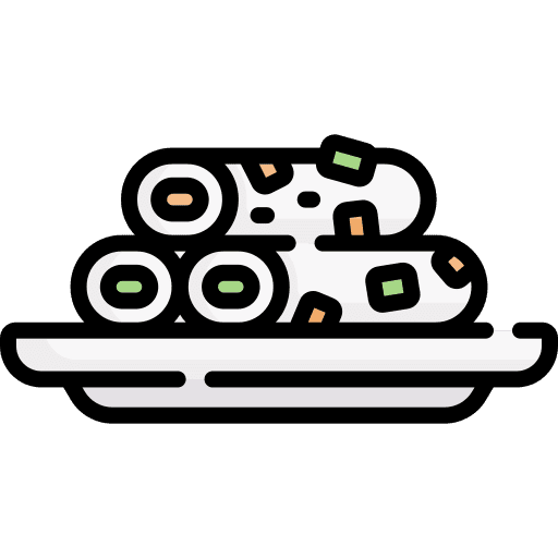 Spring rolls food and restaurant spring rolls asian food icon