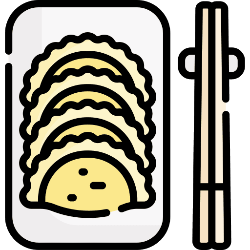 Dumpling asian gyoza traditional icon