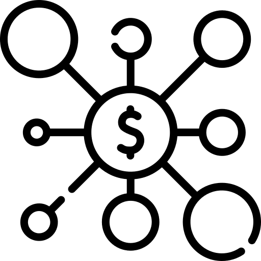 Finance coin dollar money icon