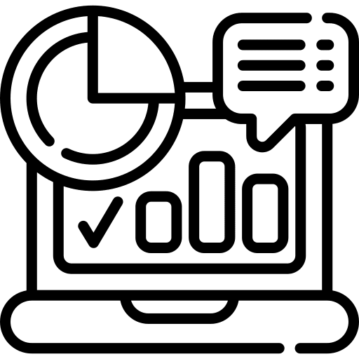 Report bar chart laptop analysis icon