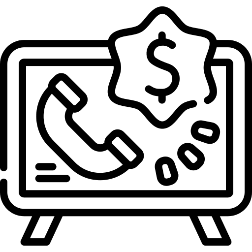 Ads dollar ads screen icon