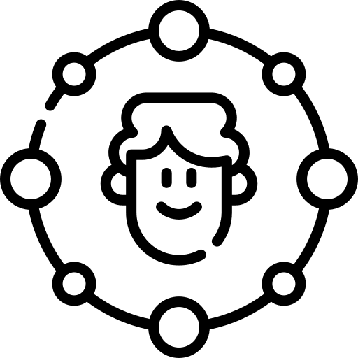 Networking social network circles social media icon