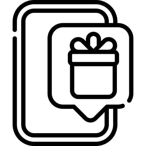 Promo marketing gift smartphone icon