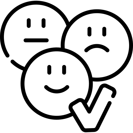 Rating review sad emoji icon