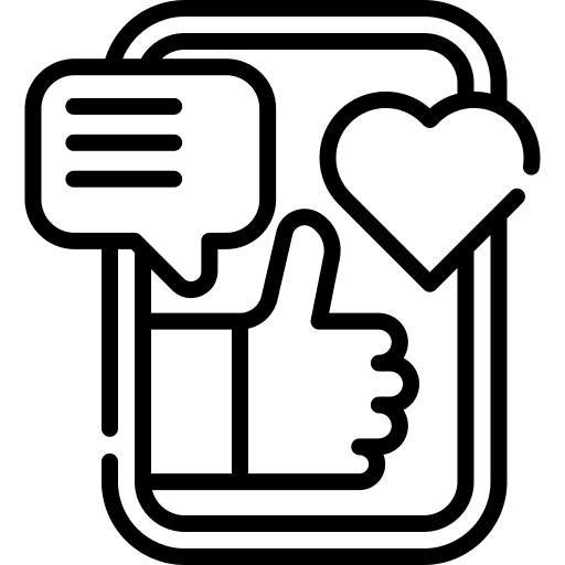 Social media hand thumb up like icon