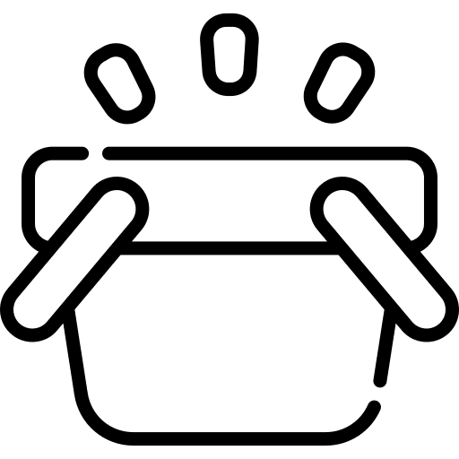 Bucket furniture and household cleaner bucket icon