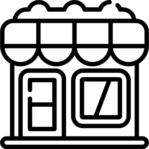 Store e-commerce online building icon