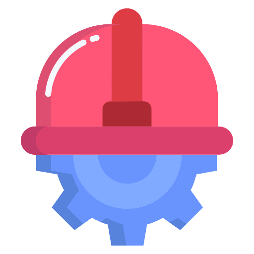 Helmet security equipment construction and tools icon