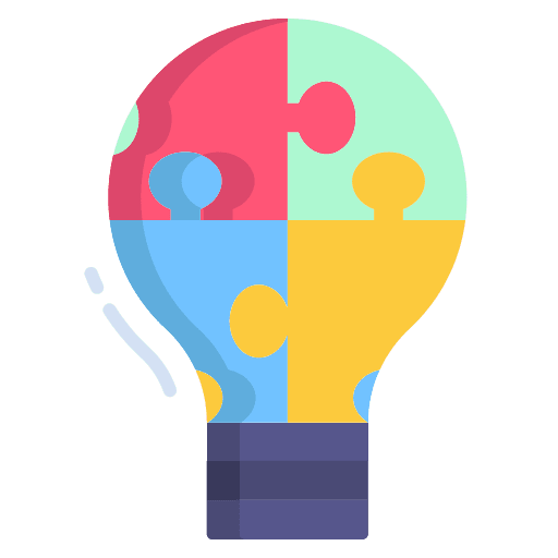 Solving combination invention idea icon