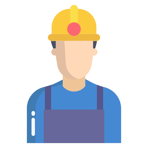 Engineer construction industry man icon