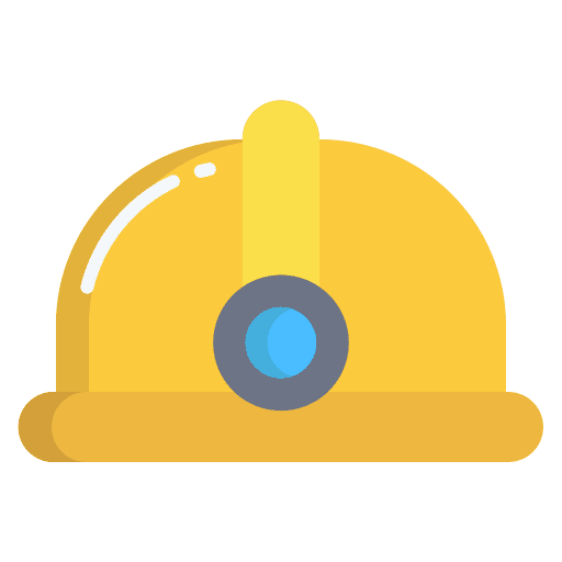 Helmet protection tools and utensils safety icon