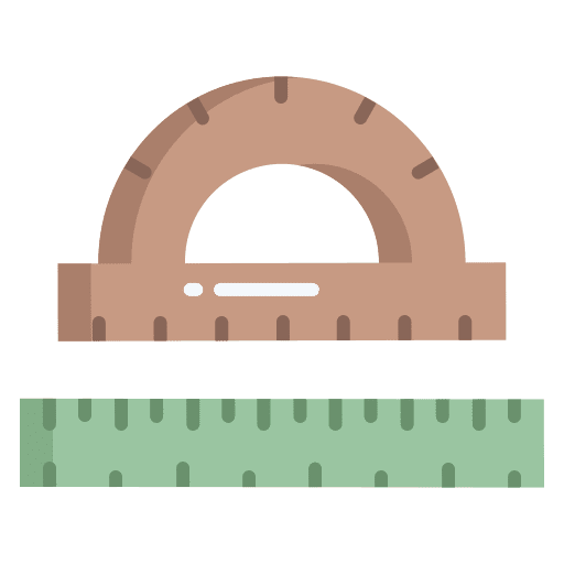 Ruler set measuring ruler icon