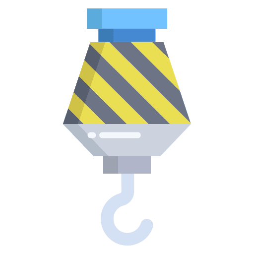 Crane building hook lift icon