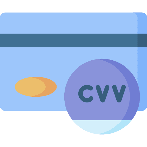 Cvv code business and finance credit card icon