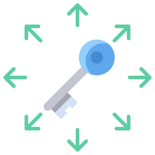 Key goal career strategy icon