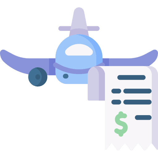 Payment plane travel airplane icon