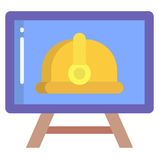 Presentation helmet industry graphic icon