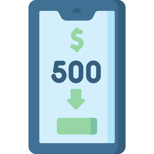 Application payment online banking mobile phone icon