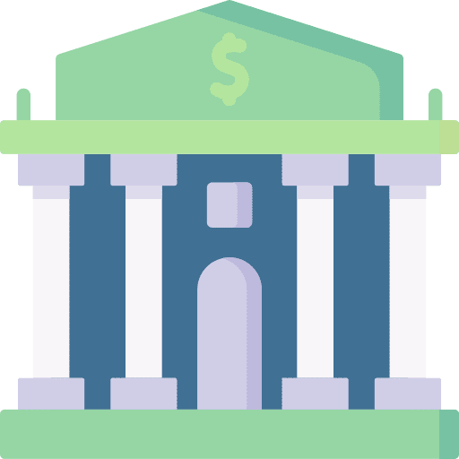 Bank architecture and city architecture business and finance icon