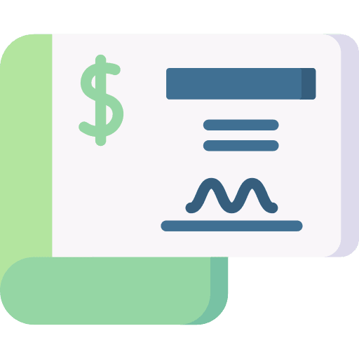 Cheque banking currency cheque icon