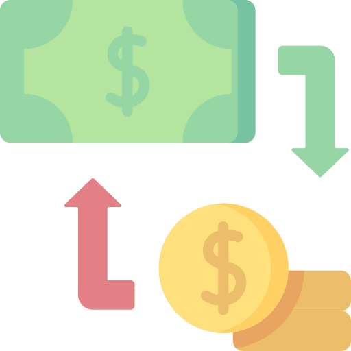 Exchange business pay payment icon